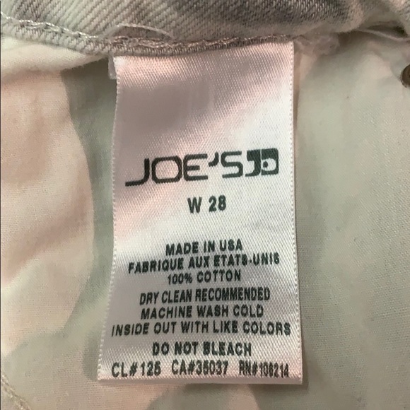 Joe’s White Washed White Jean Frayed Shorts - Picture 5 of 5